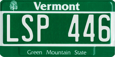 VT license plate LSP446