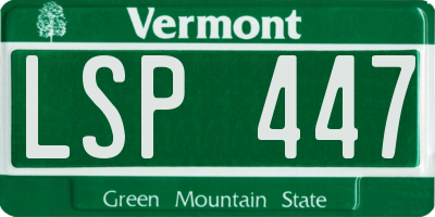 VT license plate LSP447