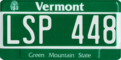 VT license plate LSP448