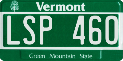 VT license plate LSP460
