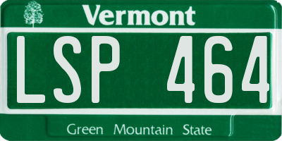 VT license plate LSP464