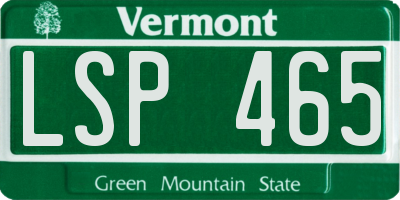 VT license plate LSP465