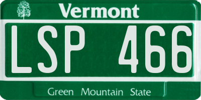 VT license plate LSP466