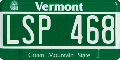 VT license plate LSP468