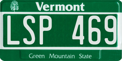 VT license plate LSP469