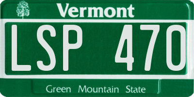 VT license plate LSP470
