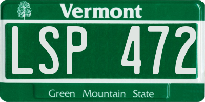 VT license plate LSP472