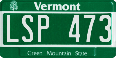 VT license plate LSP473