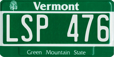 VT license plate LSP476