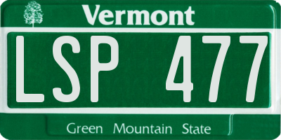 VT license plate LSP477