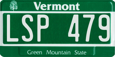 VT license plate LSP479