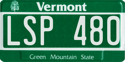 VT license plate LSP480