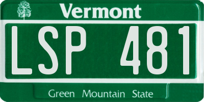 VT license plate LSP481
