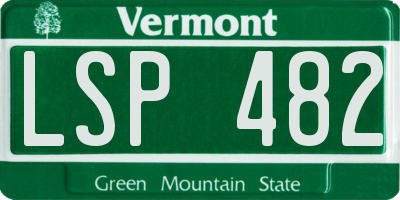 VT license plate LSP482