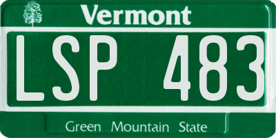 VT license plate LSP483