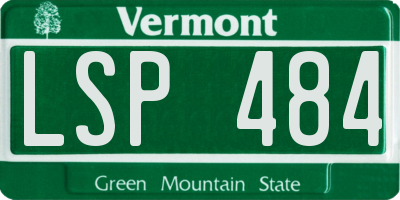 VT license plate LSP484