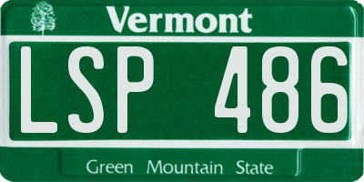 VT license plate LSP486
