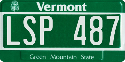 VT license plate LSP487