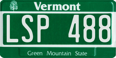 VT license plate LSP488