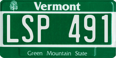 VT license plate LSP491