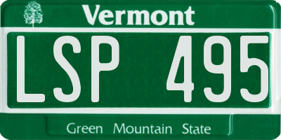 VT license plate LSP495