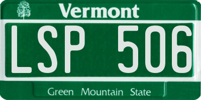 VT license plate LSP506