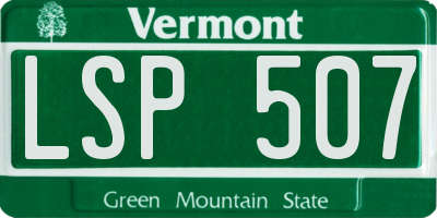 VT license plate LSP507