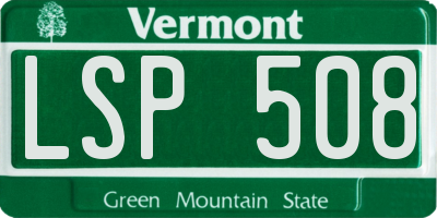 VT license plate LSP508