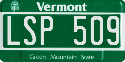 VT license plate LSP509