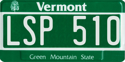 VT license plate LSP510