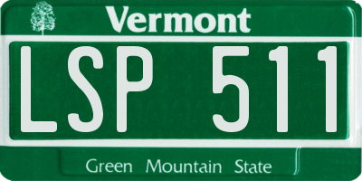 VT license plate LSP511