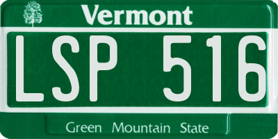 VT license plate LSP516