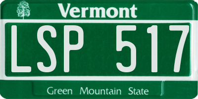 VT license plate LSP517