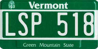 VT license plate LSP518