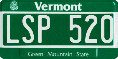 VT license plate LSP520