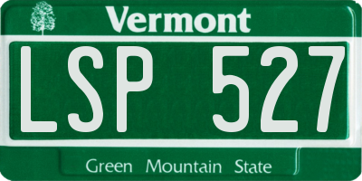 VT license plate LSP527