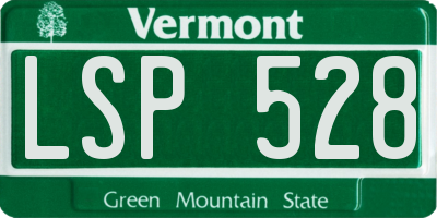 VT license plate LSP528