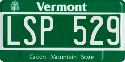 VT license plate LSP529