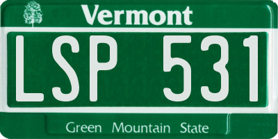 VT license plate LSP531