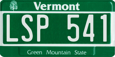 VT license plate LSP541