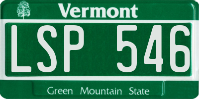 VT license plate LSP546