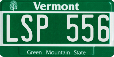 VT license plate LSP556