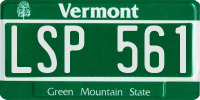 VT license plate LSP561