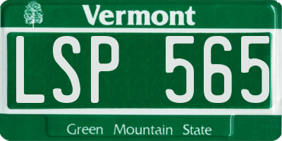 VT license plate LSP565