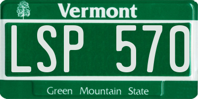 VT license plate LSP570