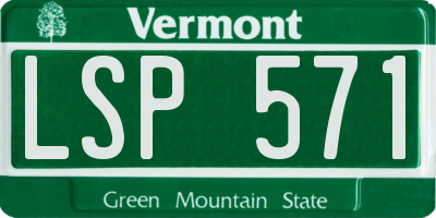 VT license plate LSP571
