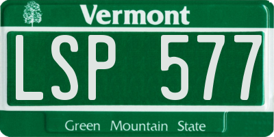 VT license plate LSP577