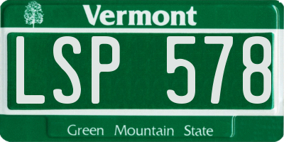 VT license plate LSP578