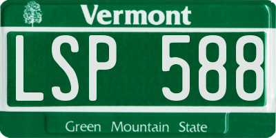 VT license plate LSP588