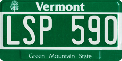 VT license plate LSP590